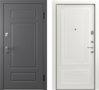 Входная дверь Belwooddoors Модель 9 210x100 правая (графит/палаццо 2 эмаль белый) - 
