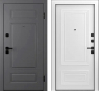 Входная дверь Belwooddoors Модель 9 210x100 Black правая (графит/палаццо 2 эмаль белый) - 