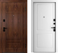 Входная дверь Belwooddoors Модель 9 210x100 Black правая (орех/Alta эмаль белый) - 