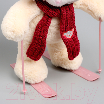 Мягкая игрушка Milo Toys Little Friend Зайка на лыжах. Красный шарф / 9905625