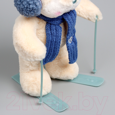 Мягкая игрушка Milo Toys Little Friend Зайчонок на лыжах. Синий шарф / 9905626