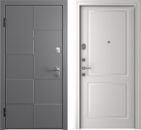 Входная дверь Belwooddoors Модель 10 210x90 левая (графит/Alta эмаль белый) - 