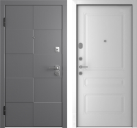 Входная дверь Belwooddoors Модель 10 210x90 левая (графит/роялти эмаль белый) - 