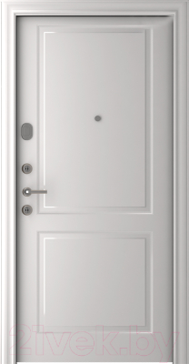 Входная дверь Belwooddoors Модель 10 210x90 левая (орех/Alta эмаль белый)