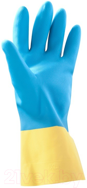 Перчатки защитные Jeta Safety К80 Щ50 / JNE711-09-L (р.9/L, желтый/голубой) — фото 2