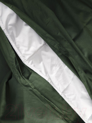 Комплект постельного белья Loon Эмили 90x200/50x70 / КПБ.Б-1.5-50-5 (темно-зеленый, на резинке)