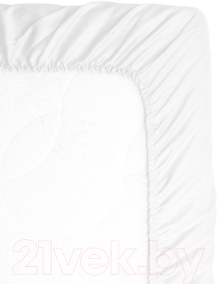Комплект постельного белья Loon Аделина 90x200/50x70 / КПБ.С-1.5-50-10 (белый, на резинке)