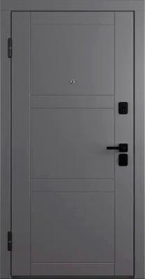 Входная дверь Belwooddoors Модель 8 210x90 Black левая (графит/Avesta эмаль белый)