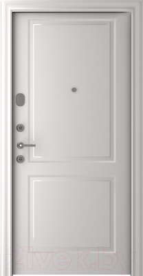 Входная дверь Belwooddoors Модель 8 210x90 левая (орех/Alta эмаль белый)