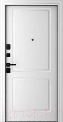 Входная дверь Belwooddoors Модель 8 210x90 Black левая (орех/Alta эмаль белый)