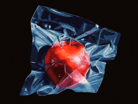 Картина по номерам БЕЛОСНЕЖКА Черный квадрат и красное яблоко / 1153-AS - 