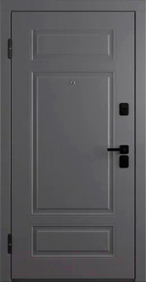 Входная дверь Belwooddoors Модель 9 210x90 Black левая (графит/Arvika эмаль белый)