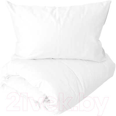 Комплект постельного белья Loon Эмили 90x200/70x70 / КПБ.Б-1.5-70-1 (белый, на резинке)