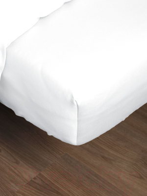 Комплект постельного белья Loon Эмили 90x200/70x70 / КПБ.Б-1.5-70-1 (белый, на резинке)