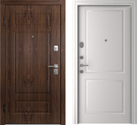 Входная дверь Belwooddoors Модель 9 210x90 левая (орех/Alta эмаль белый) - 