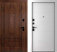 Входная дверь Belwooddoors Модель 9 210x90 Black левая (орех/Arvika эмаль белый) - 