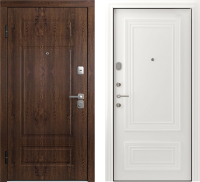 Входная дверь Belwooddoors Модель 9 210x90 левая (орех/палаццо 2 эмаль белый) - 