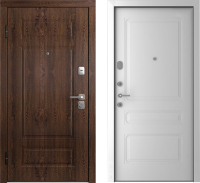Входная дверь Belwooddoors Модель 9 210x90 левая (орех/роялти эмаль белый) - 