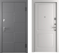 Входная дверь Belwooddoors Модель 10 210x90 правая (графит/Alta эмаль белый) - 