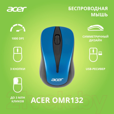 Мышь Acer OMR132 / ZL.MCEEE.01F (синий/черный)