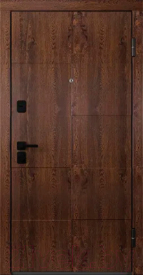 Входная дверь Belwooddoors Модель 10 210x90 Black правая (орех/Alta эмаль белый)