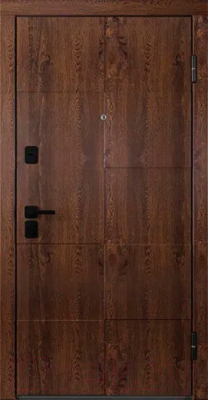 Входная дверь Belwooddoors Модель 10 210x90 Black правая (орех/Avesta эмаль белый)