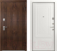 Входная дверь Belwooddoors Модель 10 210x90 правая (орех/палаццо 2 эмаль белый) - 