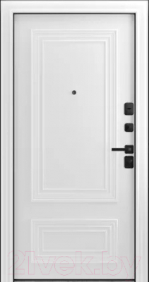 Входная дверь Belwooddoors Модель 10 210x90 Black правая (орех/палаццо 2 эмаль белый)
