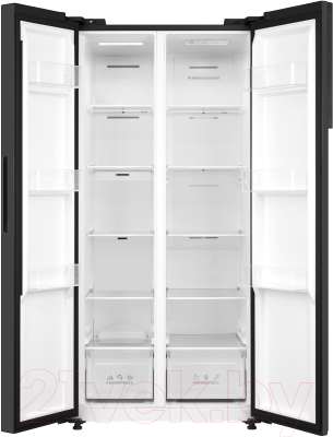 Холодильник с морозильником Korting KNFS 83414 N