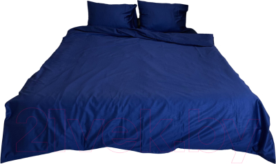 Комплект постельного белья Lilia КПБс Евро (сатин/синий)