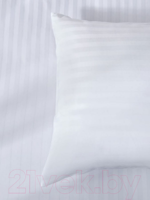 Комплект постельного белья Loon Страйп 90x200/70x70 / КПБ.СС-1.5-70-1 (белый, на резинке)