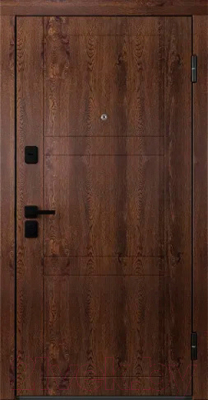 Входная дверь Belwooddoors Модель 8 210x90 Black правая (орех/Avesta эмаль белый)