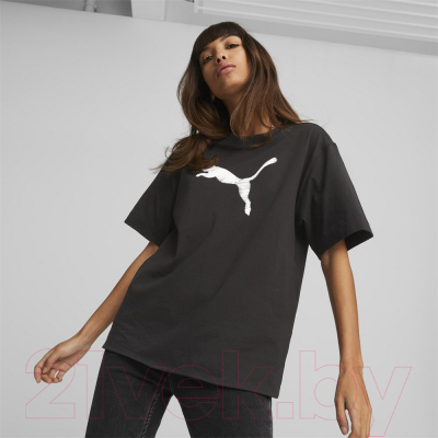 Футболка спортивная Puma Her Tee / 67310701 (XS, черный)