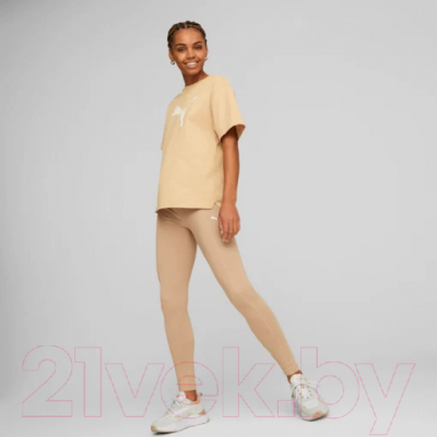 Футболка спортивная Puma Her Tee / 67310789 (XS, бежевый)