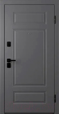 Входная дверь Belwooddoors Модель 9 210x90 Black правая (графит/Arvika эмаль белый)