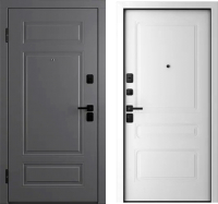 Входная дверь Belwooddoors Модель 9 210x90 Black правая (графит/роялти эмаль белый) - 