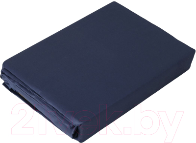 Комплект постельного белья Loon Аделина 90x200/50x70 / КПБ.С-1.5-50-5 (темно-синий, на резинке)