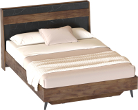 Двуспальная кровать Мебельград Браун 160x200 (таксония/мрамор неро маркина) - 