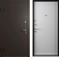 Входная дверь Belwooddoors Start 210x100 левая (коричневый/белый ламинированный) - 