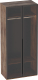 Шкаф с витриной Мебельград Браун 102x53.5x226.5 (таксония/алюминевый профиль/стекло) - 