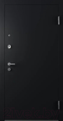 Входная дверь Belwooddoors Start 210x90 правая (черный/эмаль белый с зеркалом)