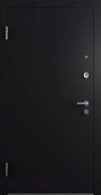 Входная дверь Belwooddoors Start 210x100 левая (черный/эмаль белый с зеркалом)