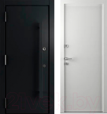 Входная дверь Belwooddoors Argos Grand 77 210x100 Black левая (черный/белый)