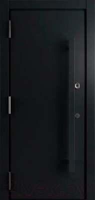 Входная дверь Belwooddoors Argos Grand 77 210x100 Black левая (черный/белый)
