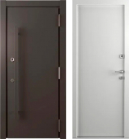 Входная дверь Belwooddoors Argos Grand 77 210x100 Black правая (коричневый/белый) - 