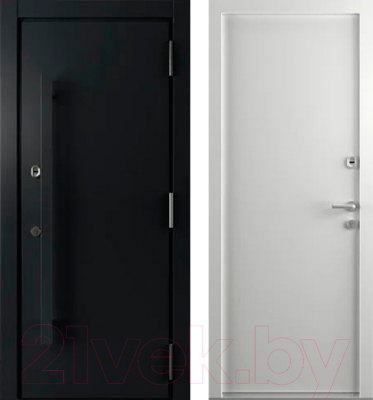 Входная дверь Belwooddoors Argos Grand 77 210x100 Black правая (черный/белый)