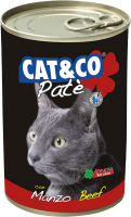 Влажный корм для кошек Adragna Cat&Co паштет из говядины (405г) - 
