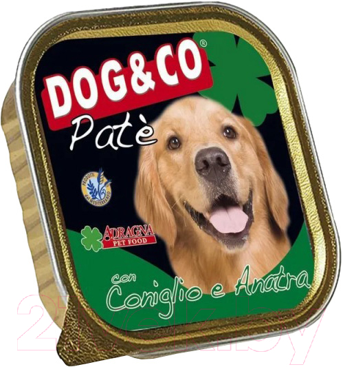 Влажный корм для собак Adragna Dog&Co паштет из кролика и утки (300г)