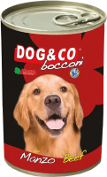 Влажный корм для собак Adragna Dog&Co кусочки говядины в соусе (405г) - 