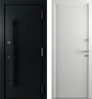 Входная дверь Belwooddoors Argos Grand 77 210x90 Black правая (черный/белый) - 